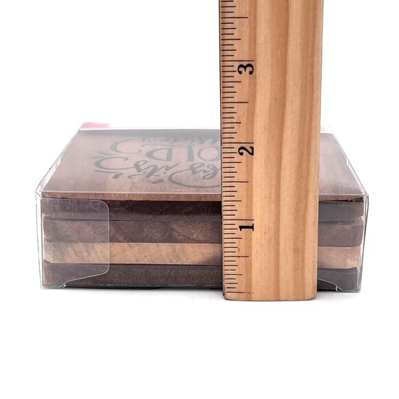 Holiday Time 4-Pack Decorative Coaster Set Baby It's Cold Outside Acacia Wood - Picture 8 of 11